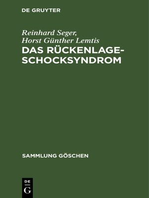 cover image of Das Rückenlage-Schocksyndrom